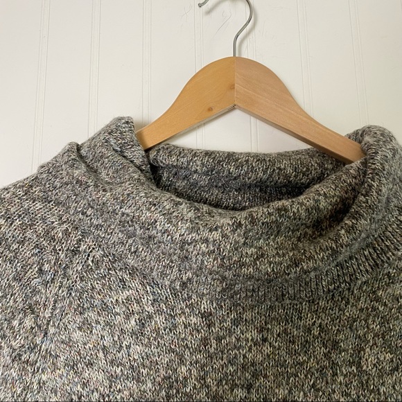 Lea & Nicole Gray Tweed Cowl Neck Sweater Oversized Size Small - Picture 3 of 11